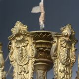 Paire de lustres de style Louis XV bronze doré 36 feux