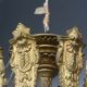 Pair of Louis XV style chandeliers golden bronze 36 lights