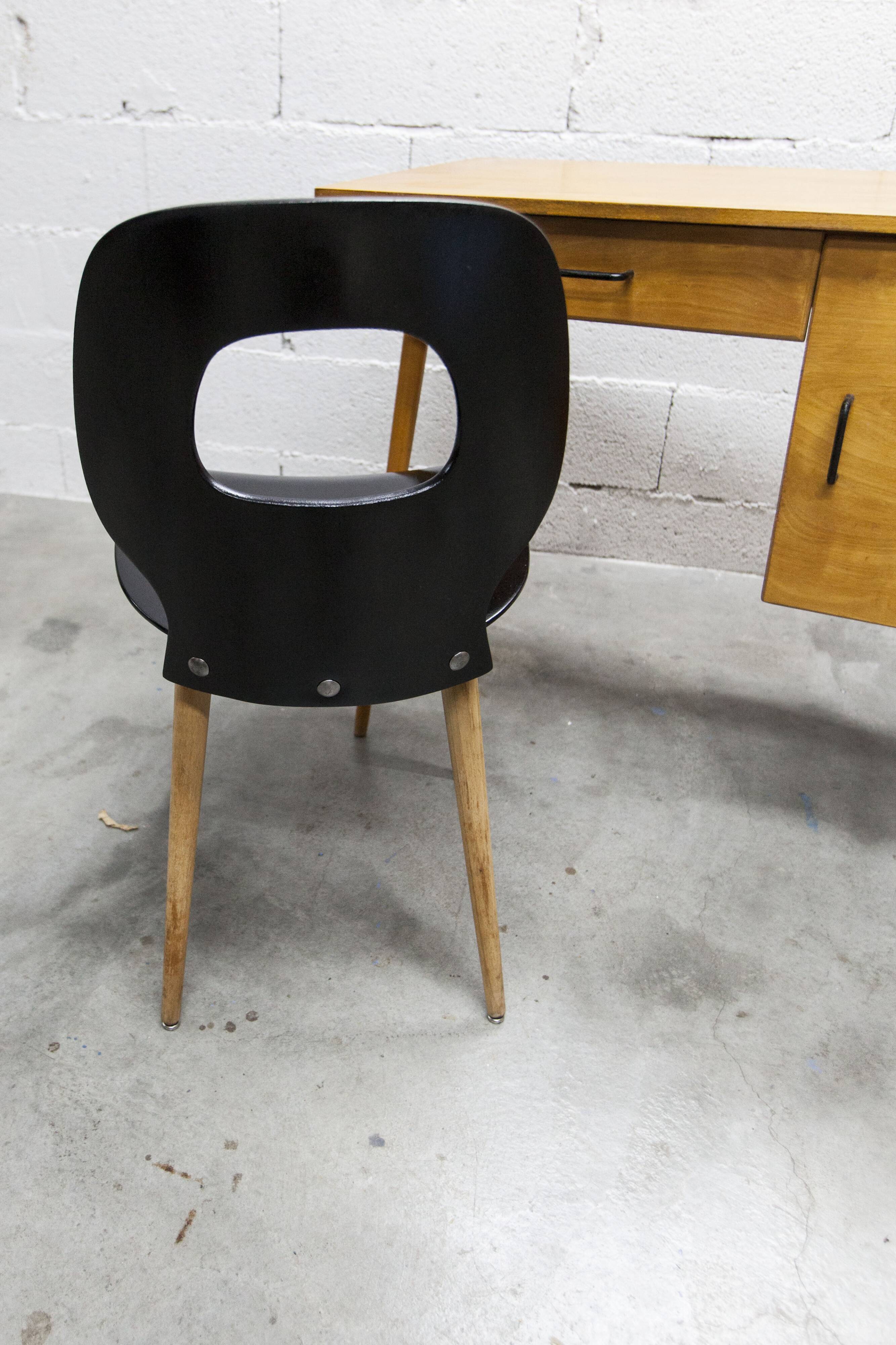 Ensemble bureau et chaise "Oeil" Baumann 1960