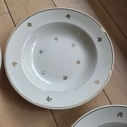 Lot de 16 assiettes creuses porcelaine opaque Badonviller