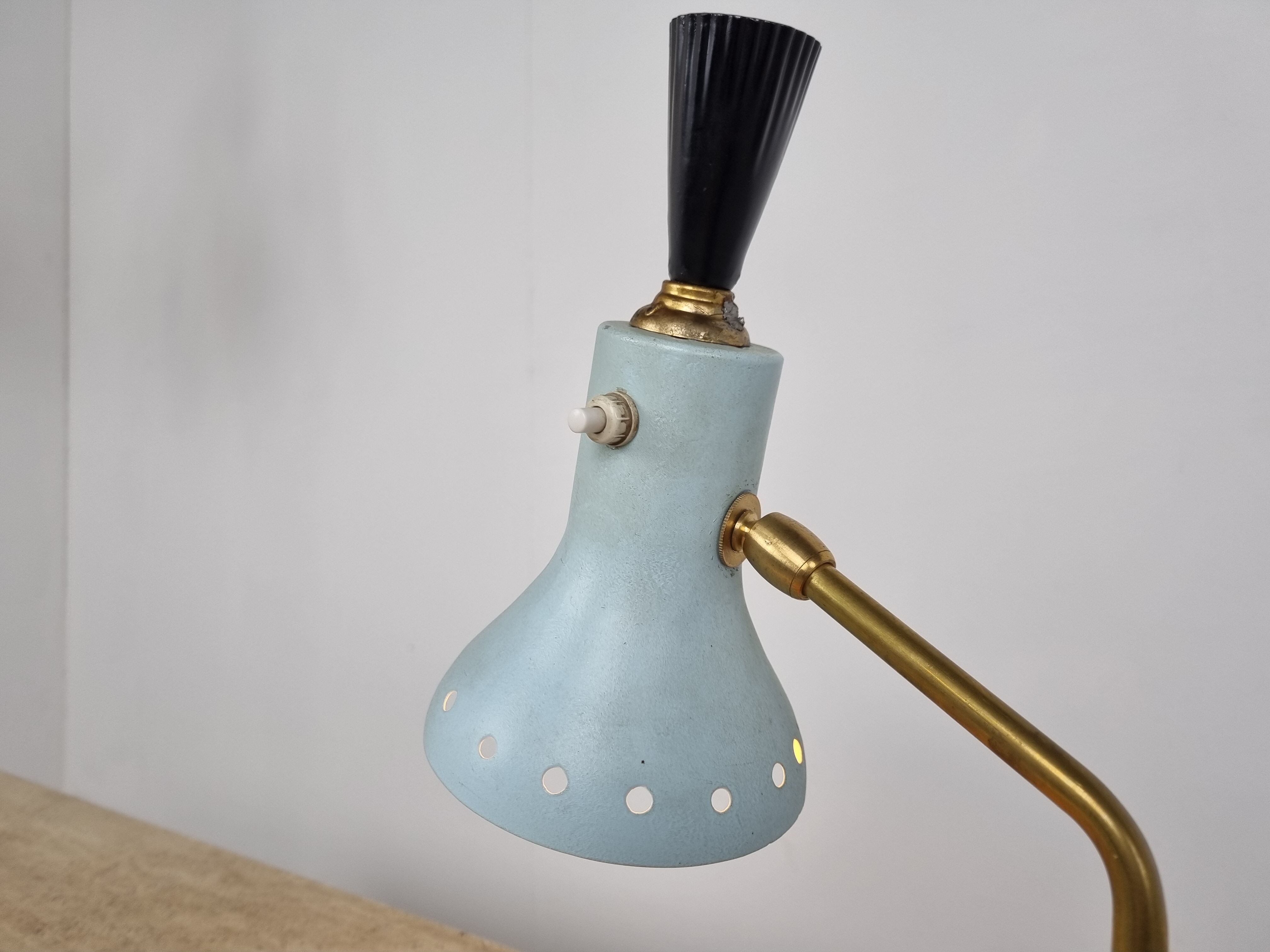 Vintage italian diabolo counter balancing table lamp, 1960s