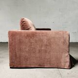 Canapé convertible en velours terracotta AMPM neuf