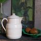 Covered pitcher in porcelain fire of Grigny XIXth stamped P.Precious