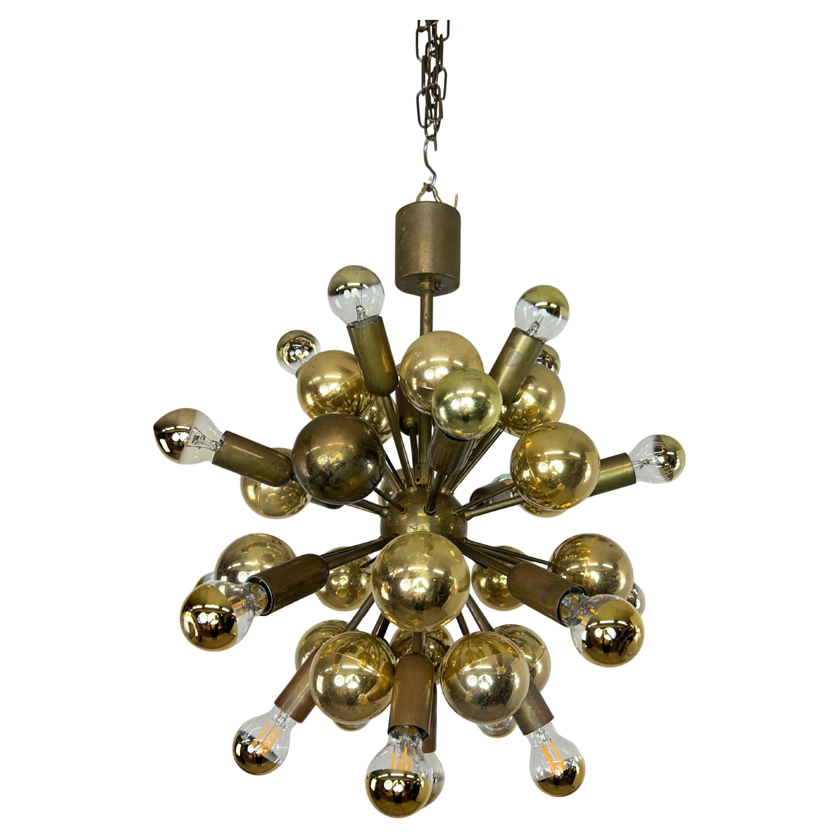 Atomic Suspension in Brass German Mid-Century by Dorothee Becker