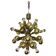 Atomic Suspension in Brass German Mid-Century by Dorothee Becker