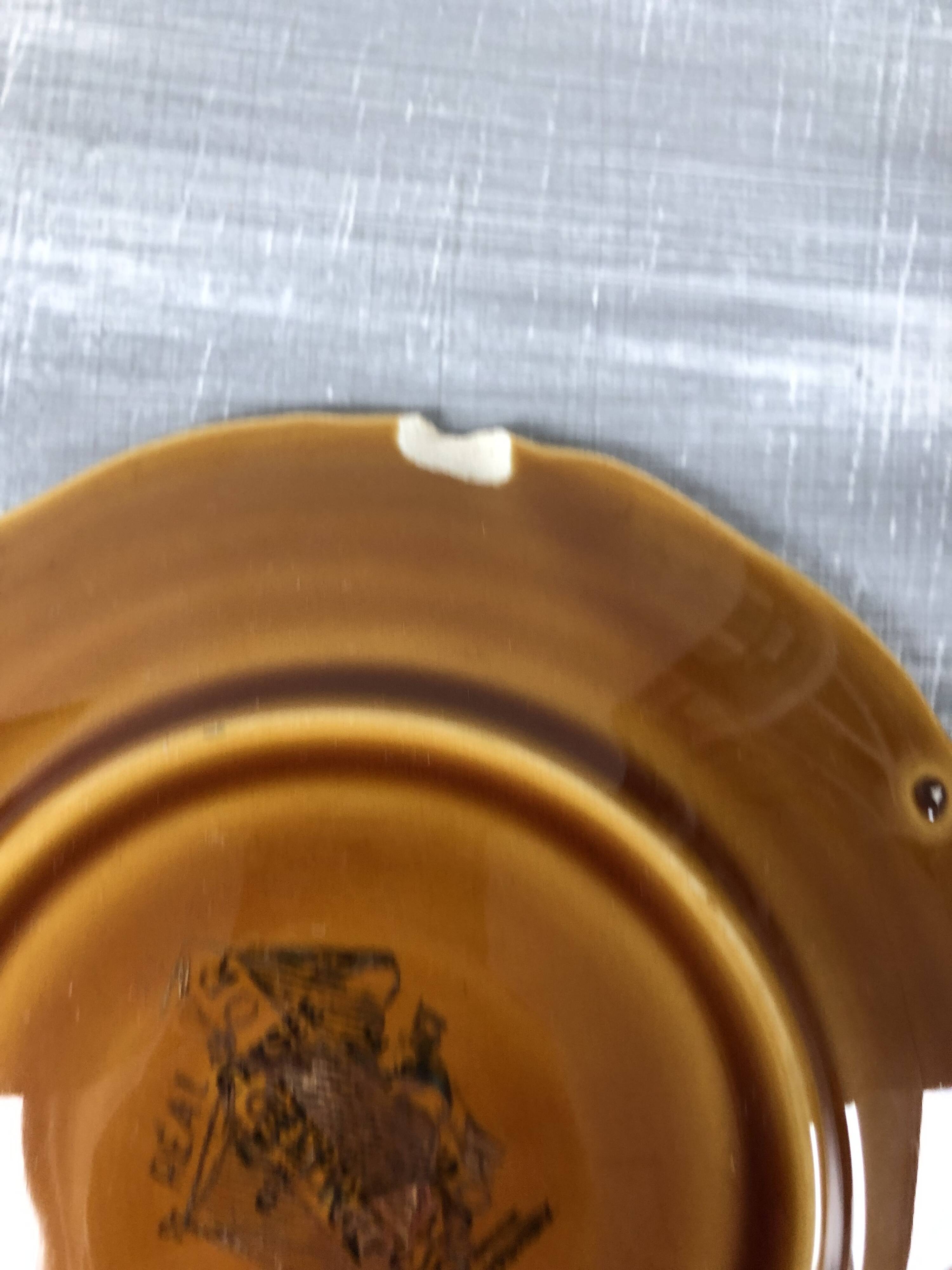 Vintage set of 4 cups and saucers with defects Lunéville Louis XV Honey