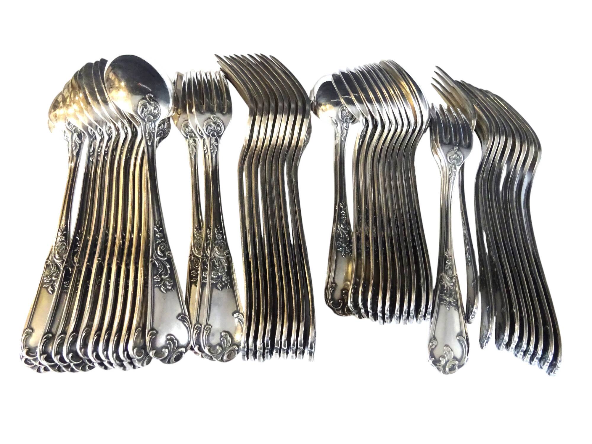 Silver-plated cutlery set - 103 pieces
