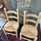 Paire de chaises pailles dudouyt