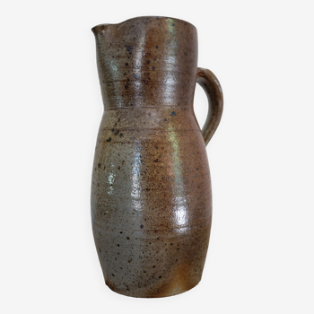 Handmade stoneware water pitcher