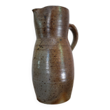 Handmade stoneware water pitcher