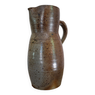 Handmade stoneware water pitcher