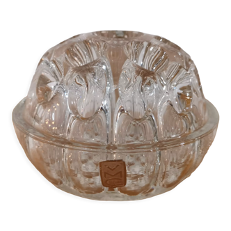 Ancien pique fleur forme boule en verre de Reims France 12cm