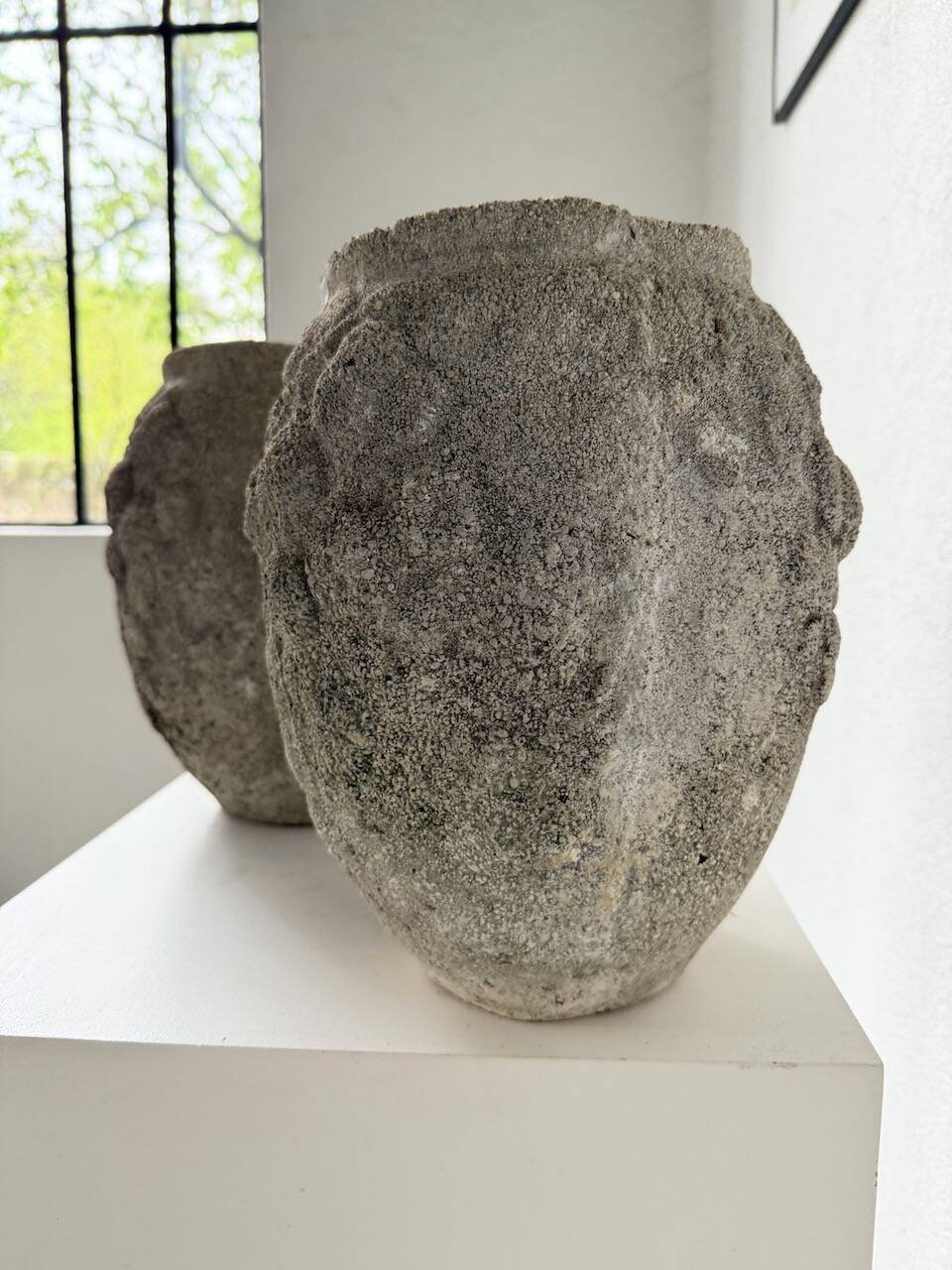 Pair of cement planters, 1900