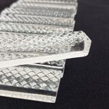 Knife holder chiseled glass