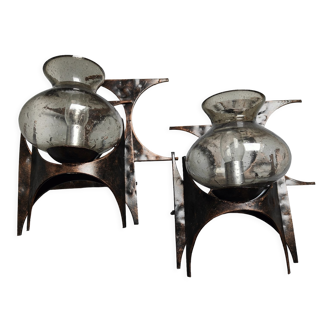 Brutalist sconces
