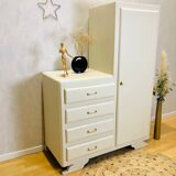 Beige asymmetrical cabinet