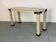 Table console vintage régence en travertin italien et laiton Maitland Smith