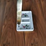 Table mirror with porcelain base for jewelry