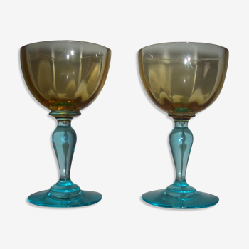 Duo of antique glasses