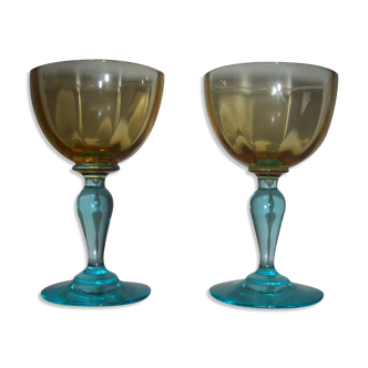 Duo of antique glasses