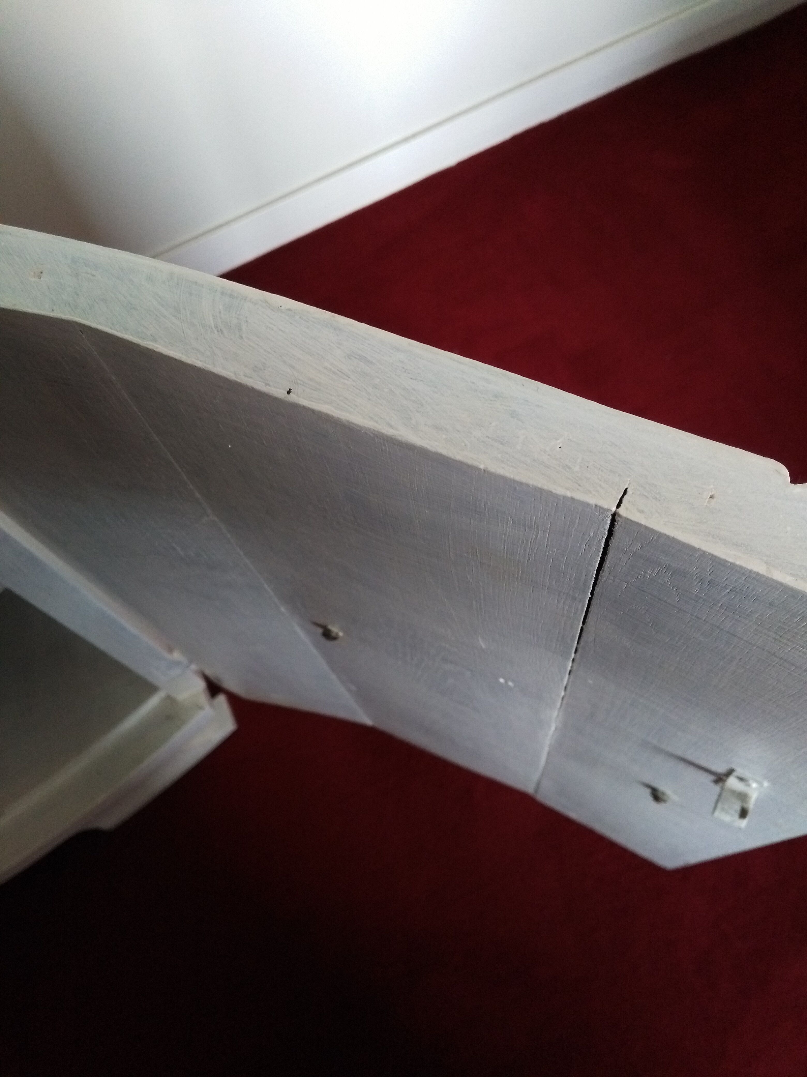 Art Deco bedside table top red marble