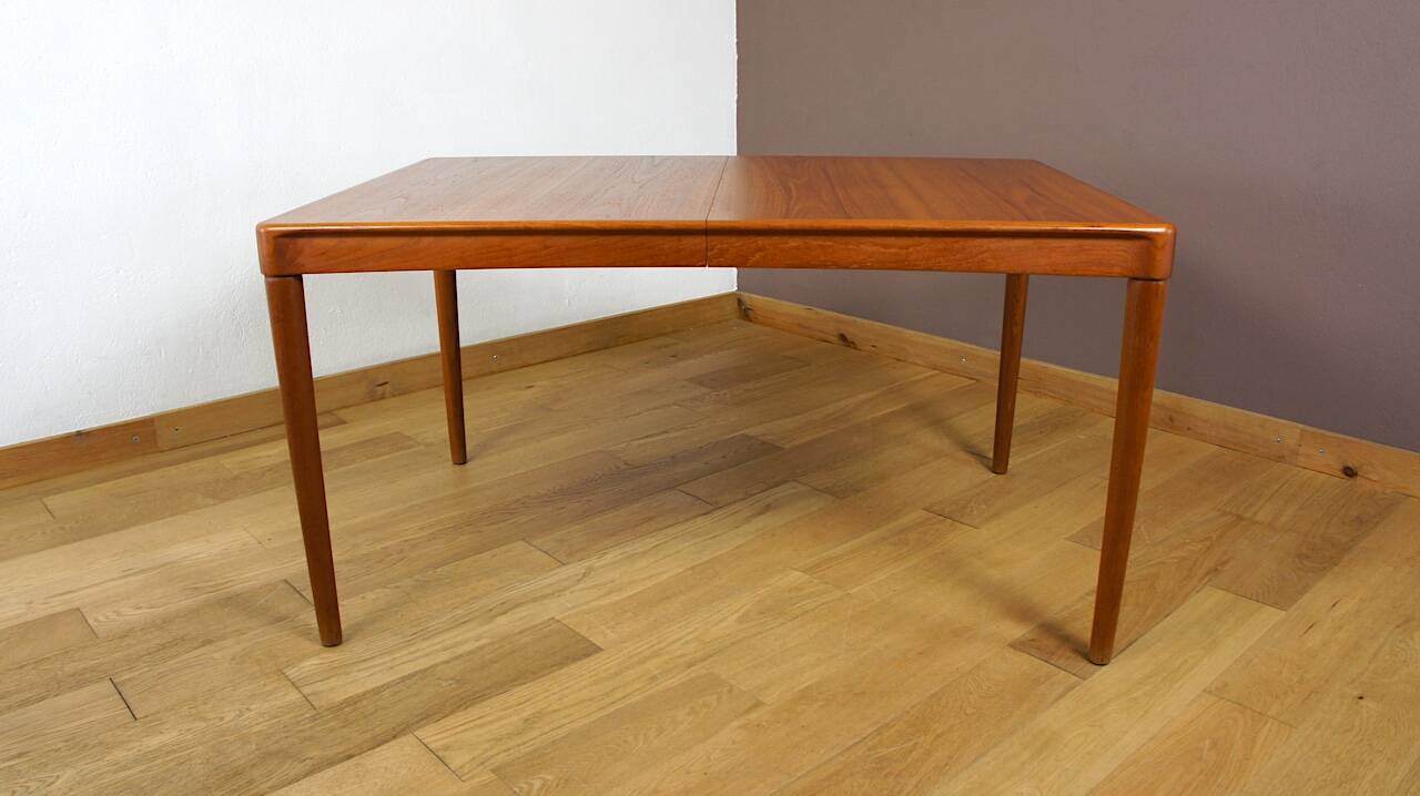 Danish Dining Table in Teak by Henry Walter Klein, Bramin Edition 1960