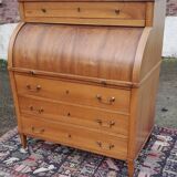 Louis XVI Walnut Cylinder Desk, 18th Century.