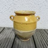 Glazed yellow terracotta jar, south-west of France.