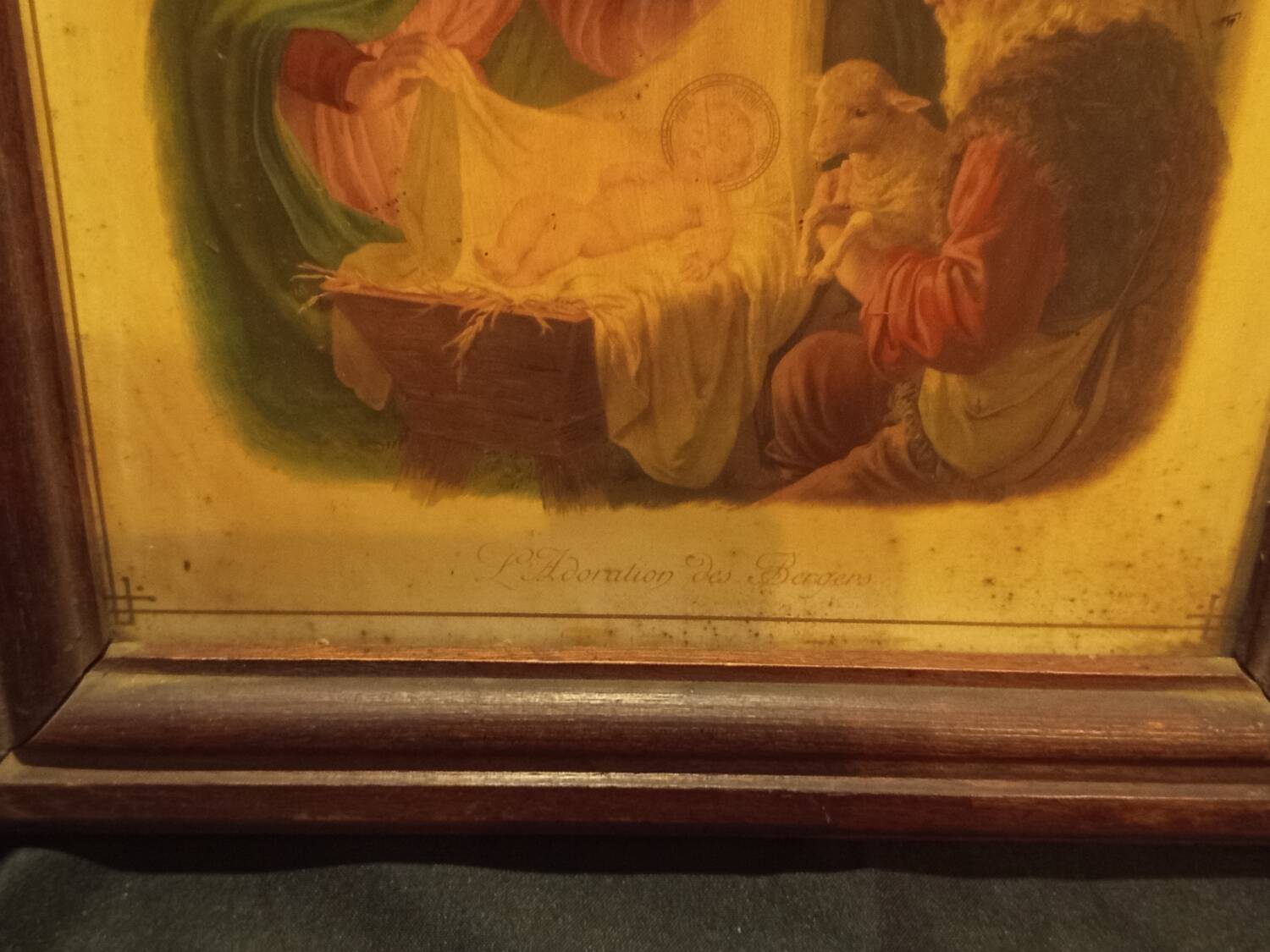 Gravure ancienne « L'Adoration des bergers » — Rare et authentique