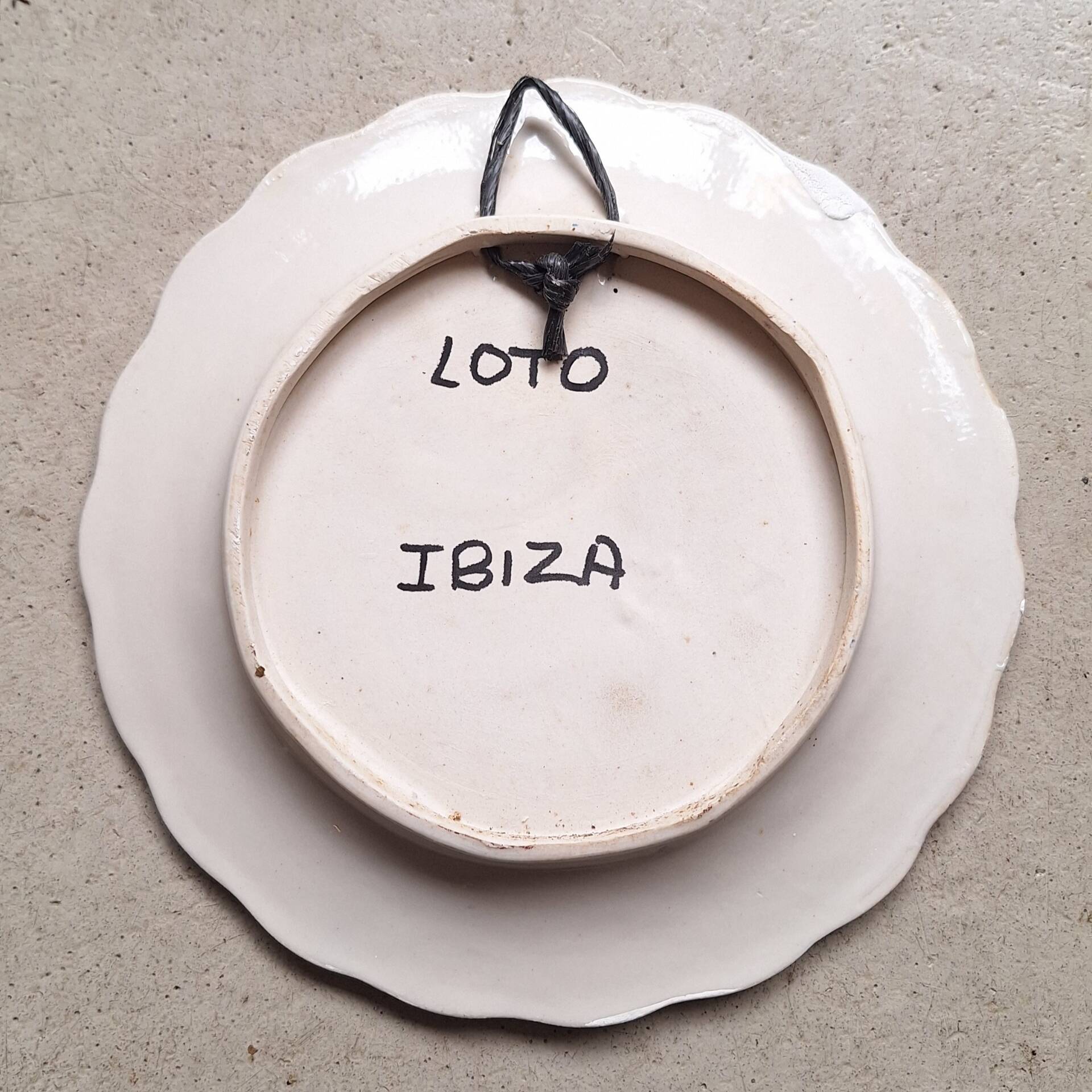 Decorative plate in Ibiza earthenware
