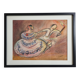 Original pastel signed by Jean Target, Mexican folk dance, 30x40 cm