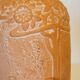 Terracotta vase sunflower decoration 1910, art nouveau
