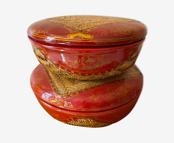 Paniers tressés laqués