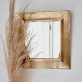 Square brass mirror