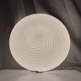 Luminaire à encastrer en verre de Murano blanc tourbillonnant