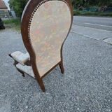 19th century Voltaire armchair with reclining backrest
