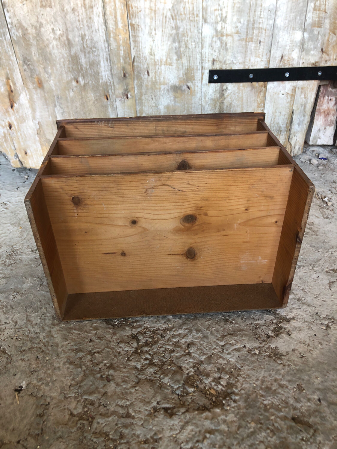 Vintage wood document holder locker#a118