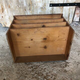 Vintage wood document holder locker#a118