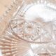 Square tray in Bohemian crystal, hand carved.