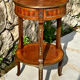 Small side table in precious wood marquetry in the Louis XV style.