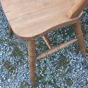 Set of 4 chairs and 1 armchair in mountain style made of oak.