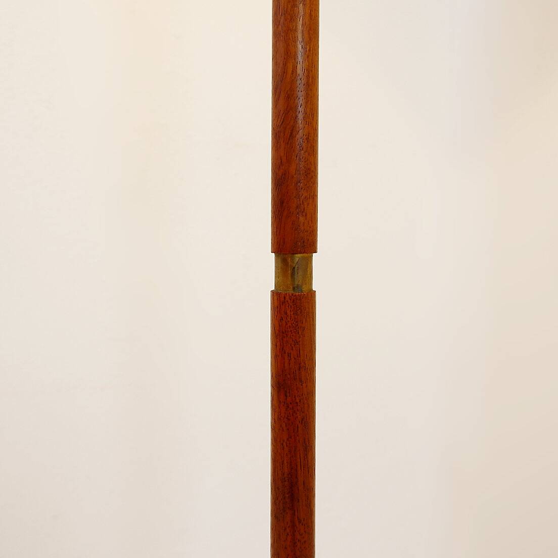 Mid-Century teak and brass floor lamp, Denmark, 1960s