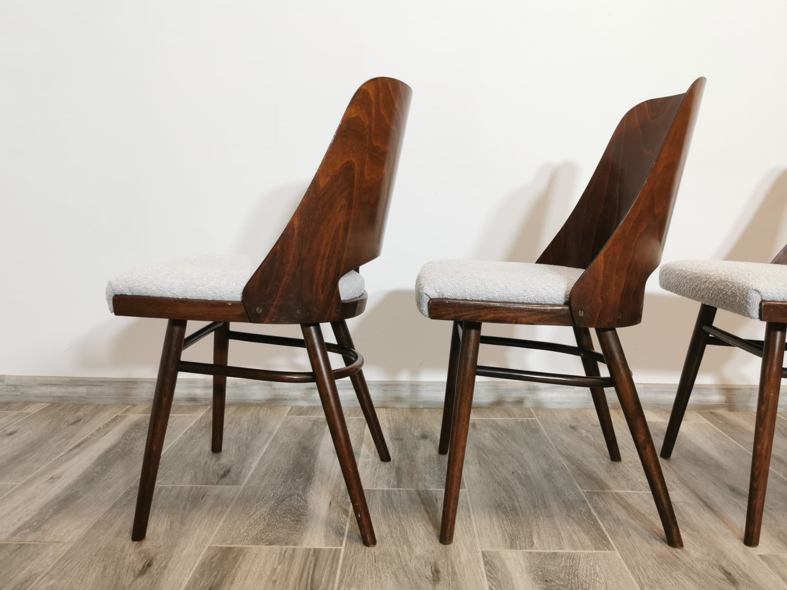 Dining Chairs by Radomir Hoffman for Ton, 1950s, Set of 4