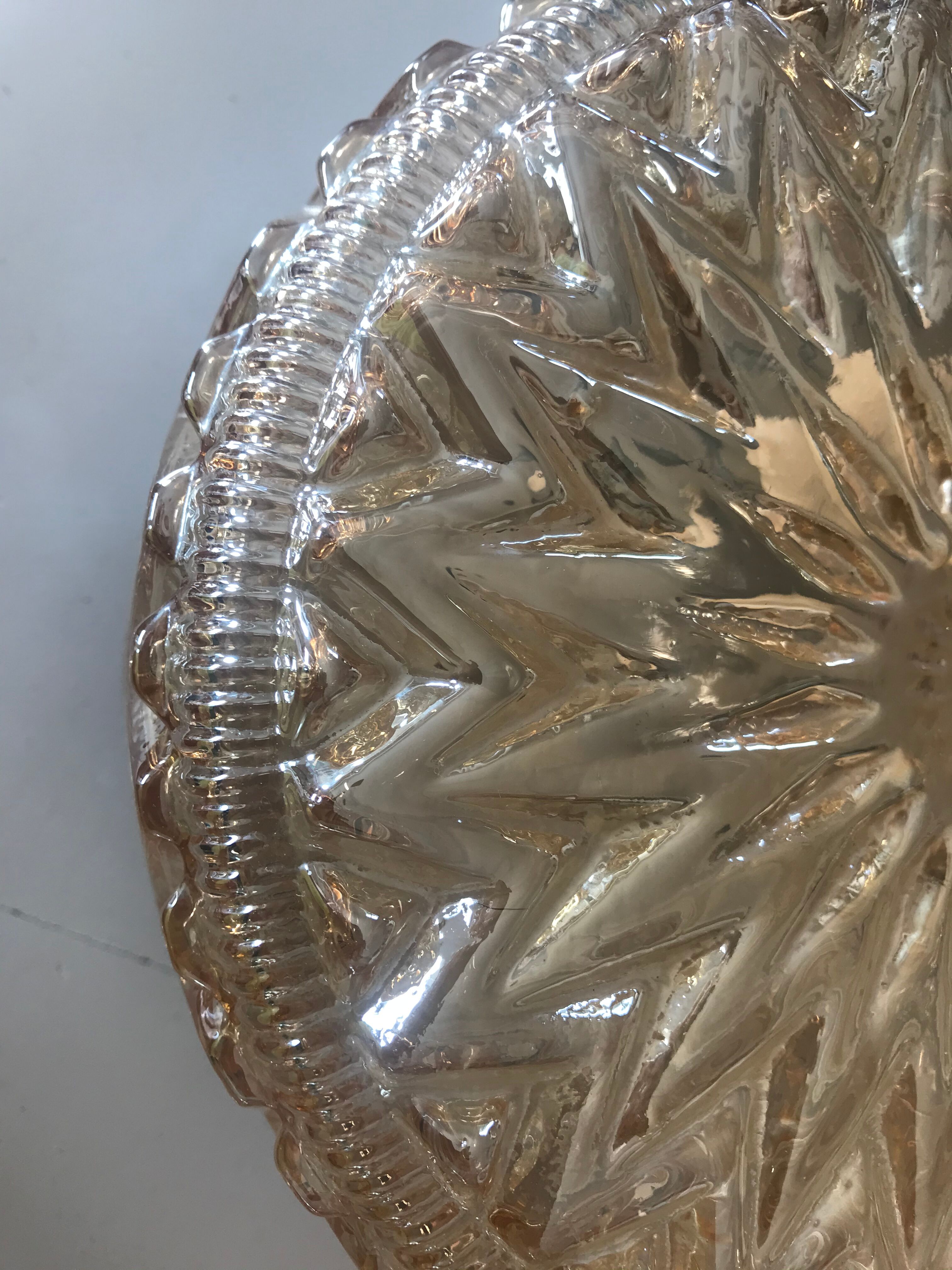 Vintage iridescent amber ceiling