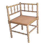 Chaise d'angle bobbin hollandaise doree