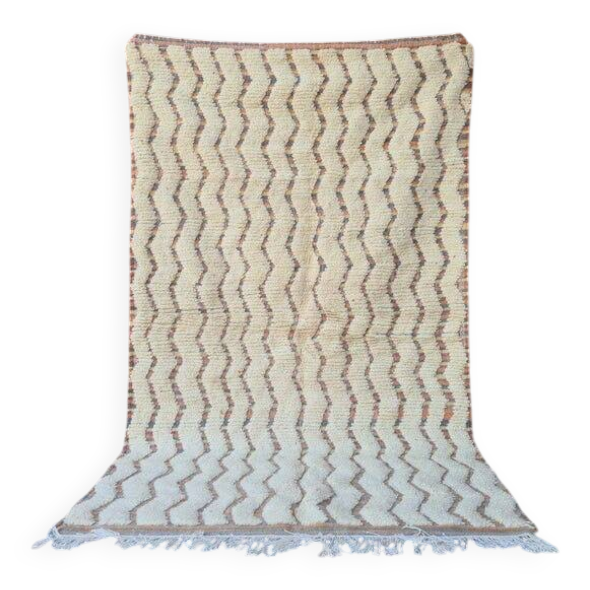 Traditional handmade carpet in pure Atlas wool, 2/3 m.