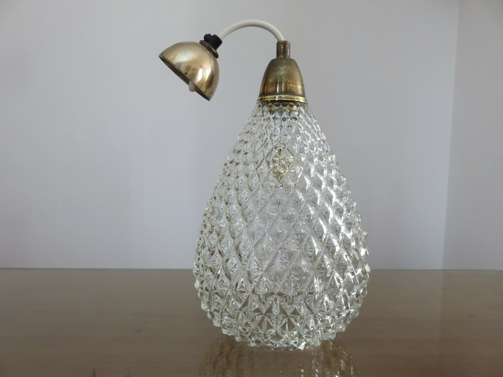 Hanging lamp "drop of water" glass diamond tip of the 50/60