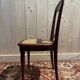 Set of 6 Louis Philippe chairs in cherry wood and cane