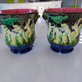 Pair of Caches Pots old Slurry