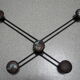 Old metal wall coat rack, vintage 60s decor